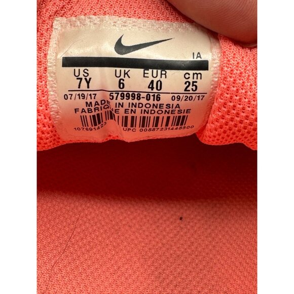 Nike Air Max Sneakers Gray & Coral size 7y - Picture 11 of 11